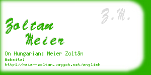 zoltan meier business card
